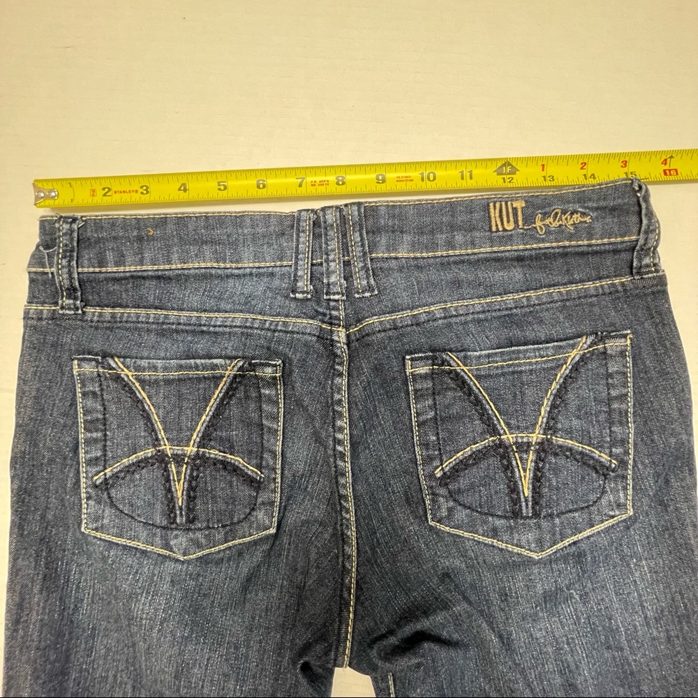 Kut From The Kloth Katy Boyfriend Jeans Dark Wash Mid Rise Blue Sz 4 - Picture 8 of 16